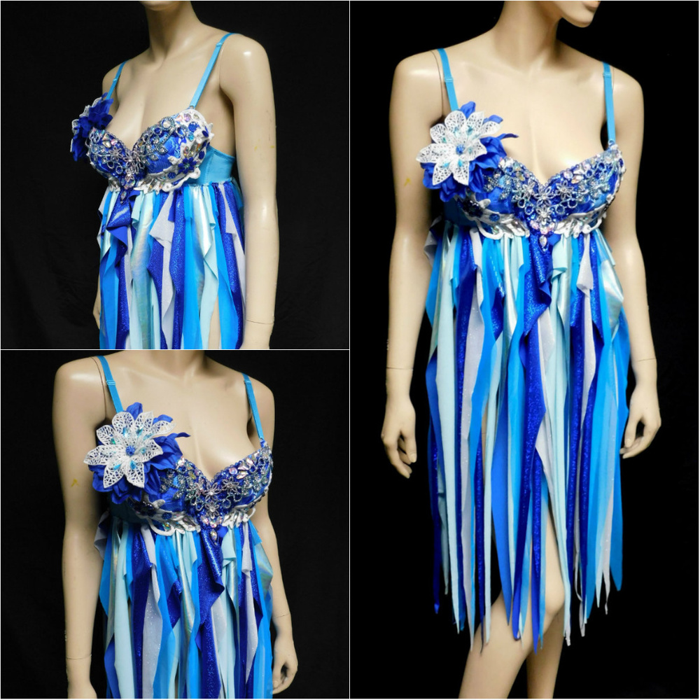 Glitter Water Fairy BabyDoll Bra Dress Costume
